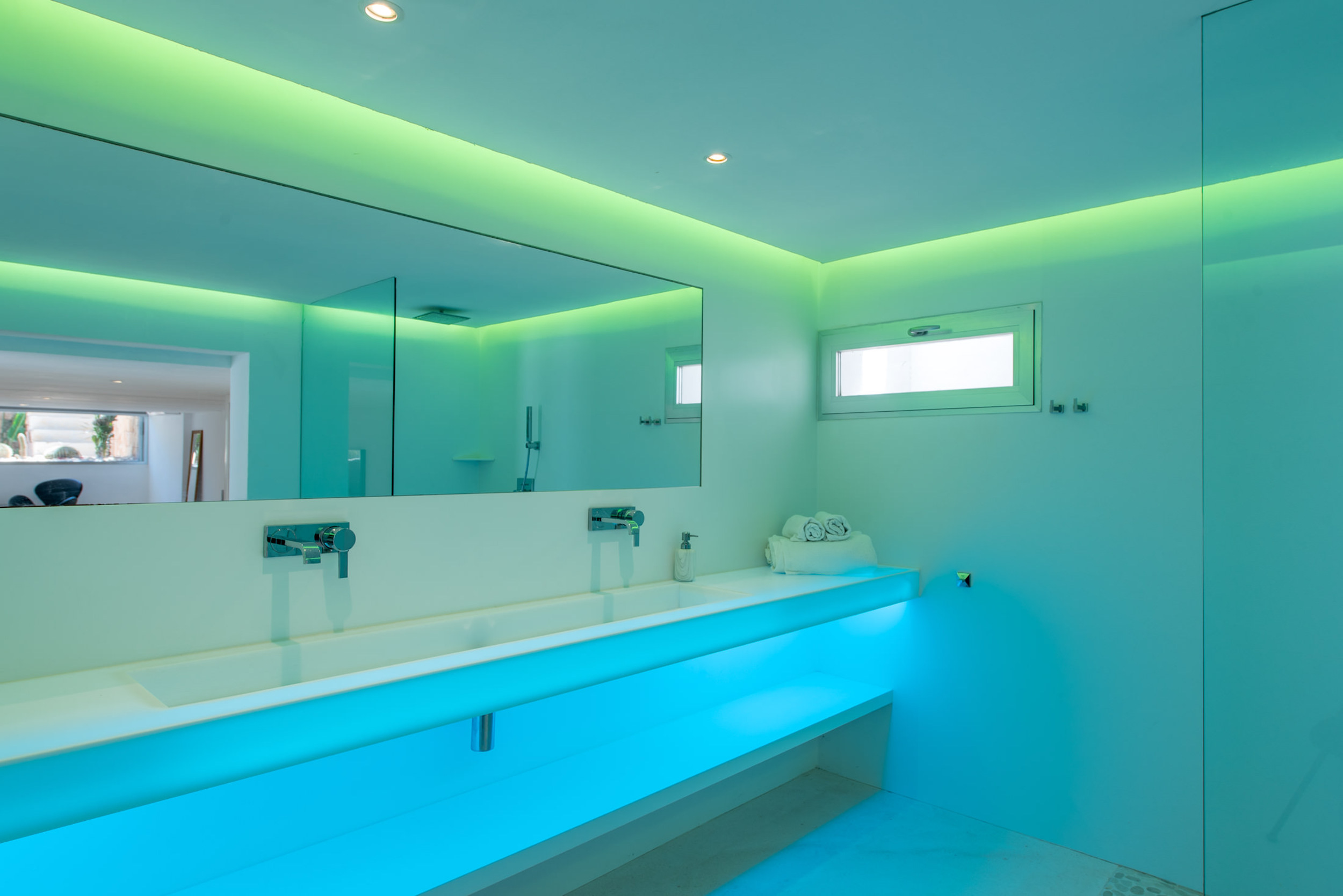 Resa Estates modern villa for sale te koop Cala Tarida Ibiza bathroom light.jpg